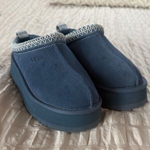 UGG Women's Meduim Blue Tasman Slippers